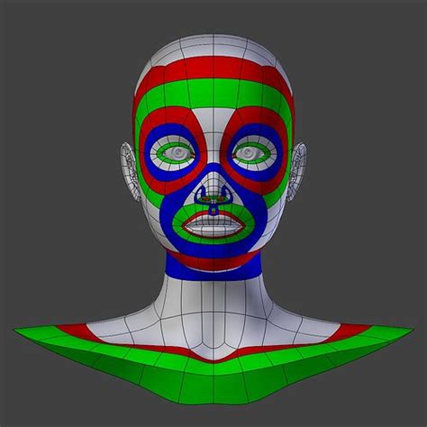 base female head mesh 3d model obj