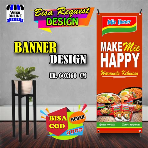 Spanduk Banner Warmindo Mie Viral Warung Makan Indomie Bagus Murah