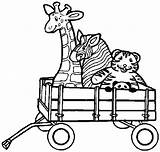 Coloring Pages Wagon Zoo Animal Animals Train Color Printable Kids Print Drawing Sheets Getcolorings Toys Tags Drawings Getdrawings Stuff Other sketch template