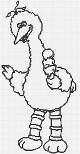 Bird Big Sesame Charts Street Christmas Knit Too Larger Click sketch template