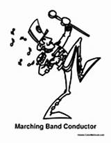 Band Marching Coloring Pages Instrument Music Instruments Colormegood Marchingband sketch template