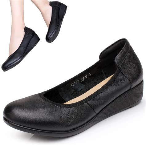 casual comfortable soft outsole genuine leather womens shoes