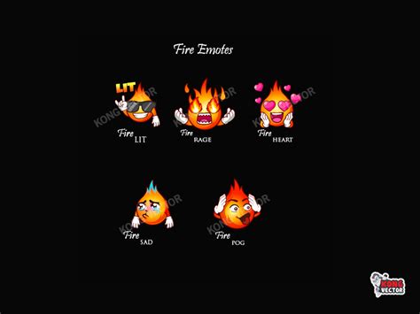 fire twitch emotes by kong vector on dribbble