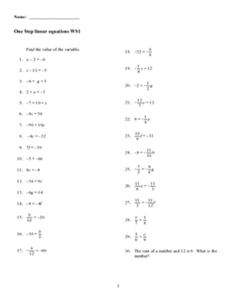 solving  step linear equations test bank  solutionstomath tpt