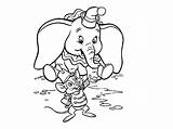 Dumbo Soricelul Colorat Clopotel Elefantul sketch template