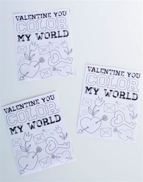 valentine printable classroom color tag valentine  color  world