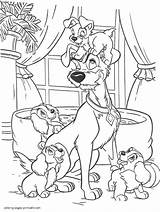 Tramp Lady Coloring Pages Printable Disney sketch template