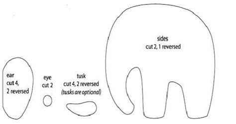 elephant template elephant template elephant crafts sewing templates