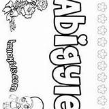 Coloring Abigail Pages Name Template sketch template
