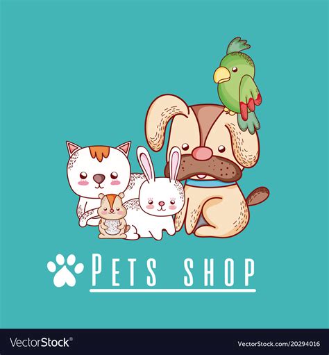 cute pet shop cartoon royalty  vector image
