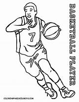 Basketball Coloring Pages Nba Printable Sports Color Team Player Players Hoop Cleveland Cavaliers Cavs Worksheets Posters Drawing Kids Goal Print sketch template