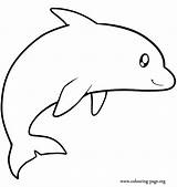Dolphin Coloring Dolphins Pages Kids Clipart Cute Cartoon Printable Clip Jumping Animated Draw Drawing Colouring Cliparts Color Adults Easy Print sketch template