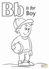 Boy Letter Coloring Pages Preschool Supercoloring Boys Printable Kindergarten Worksheets Sheets Alphabet Bee Drawing sketch template