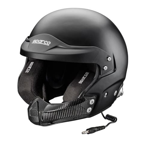 sparco air pro rj  open face black intercom helmet sparco fibreglass rally intercom helmet
