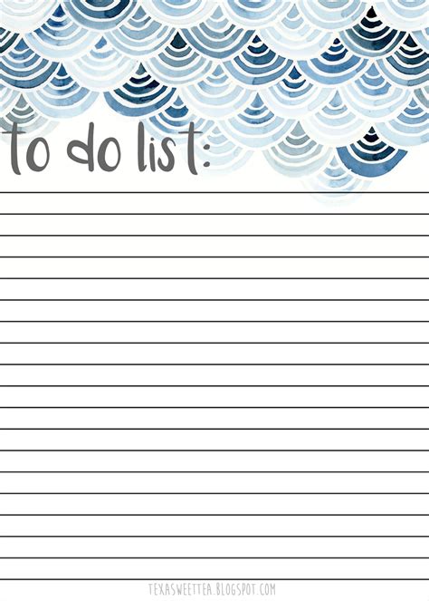 list printable
