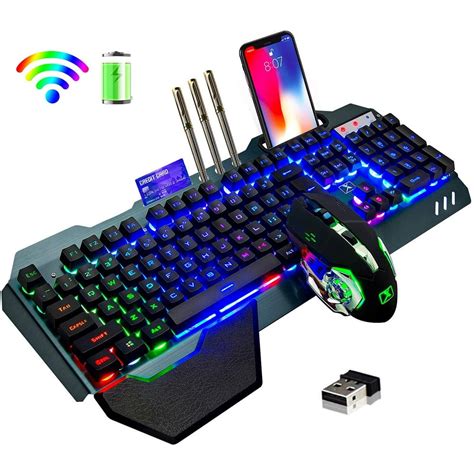 wireless gaming keyboard  mouserainbow backlit rechargeable