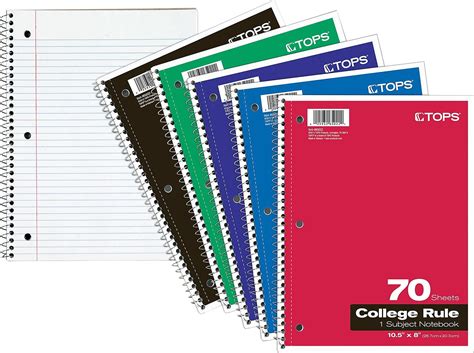 oxford  subject notebook     college ruled  sheets
