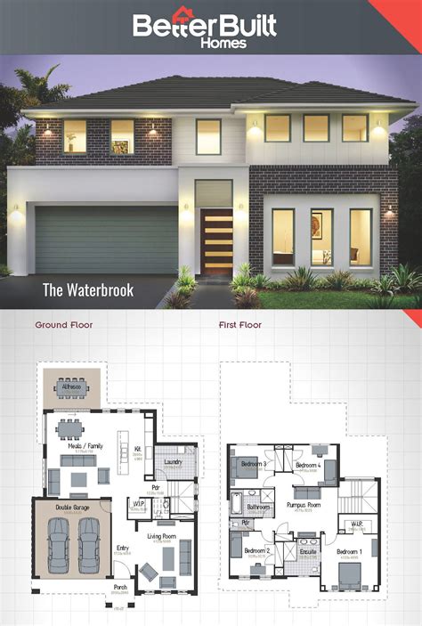 waterbrook double storey house design  sqm     perfectly proport
