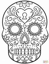 Coloring Skull Sugar Dead Pages Printable Muertos Dia Los Colorear Para Calavera Paper Dot Halloween Games Drawing Imagen Catrinas sketch template