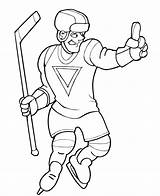 Hockey Coloring Player Pages Print Printactivities Celebrating Kids Popular Coloringhome sketch template