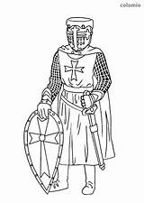 Colomio Shields Sword Crusader Develop sketch template