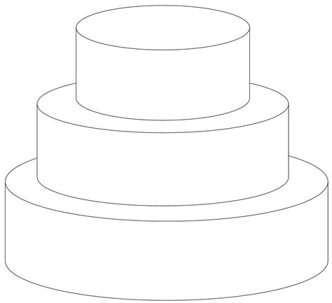 sketch  layer cake coloring pages