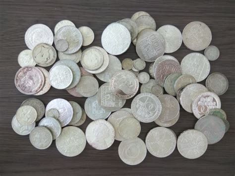wereld ruim  kilo zilveren munten uit de gehele wereld catawiki