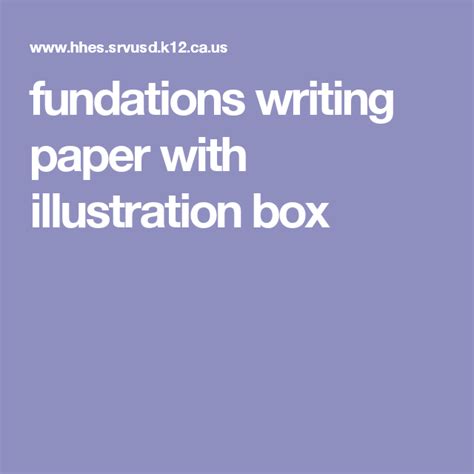 fundations writing paper  illustration box fundations writing