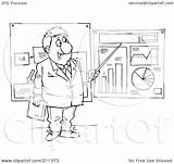 Coloring Graphs Businessman Presenting Charts Outline Royalty Clipart Illustration Bannykh Alex Rf 2021 sketch template