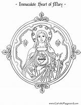 Mary Coloring Immaculate Heart Clipart Catholic St Religious Pages Colouring Mandala Mother Kids Blessed Crafts Feast Clipground Adult Visit Saint sketch template