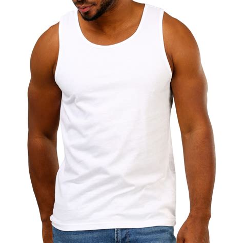 collection mens classic singlet white big