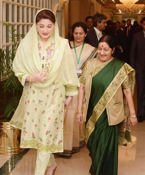 Maryam Nawaz Sharif On Twitter Meeting Sushmaswaraj Jee