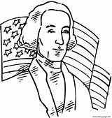 Washington George Coloring Pages President Usa Flag United States Kids Drawing War Independence First Revolutionary Printable Independencia Color Behind Drawings sketch template