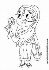 Krishna Drawing Radha Kids Bhagavat Das Chintan Bhikaji Unknown Posted Getdrawings Thinking Child sketch template