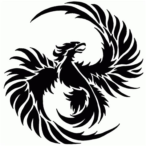phoenix bird  stencil silhouette art bird silhouette art phoenix