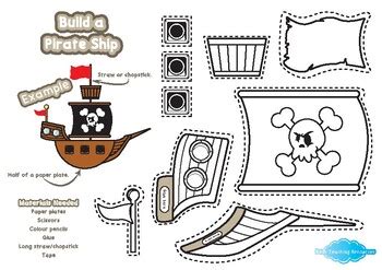 pirate ship craft printable image