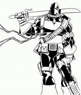 Deathstroke Coloring Pages Popular Line sketch template