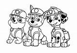 Paw Patrol Rubble Marshall Chase Three Important Members Pages Pages2color Cookie Copyright sketch template