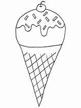 Coloring Cone Ice Cream Printable Getcolorings sketch template