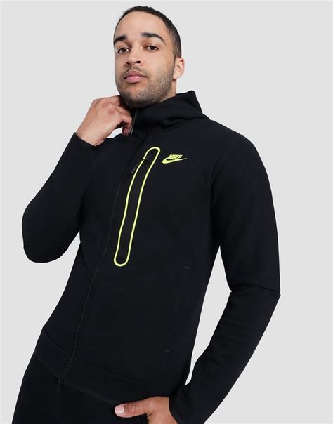 black nike sportswear tech fleece full zip hoodie jd sports