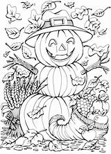 Coloring Fall Pages Stamping sketch template