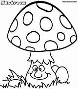Mushroom Coloring Pages Mushrooms Printable Drawing Cute Cartoon Toadstool Funny Colouring Color Kids Print Activity Step Sheets Adult Coloringpagesfortoddlers Getdrawings sketch template