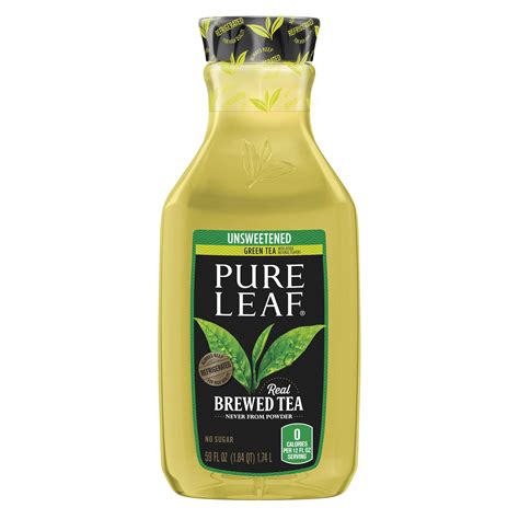 pure leaf unsweetened real brewed green iced tea  oz bottle walmartcom