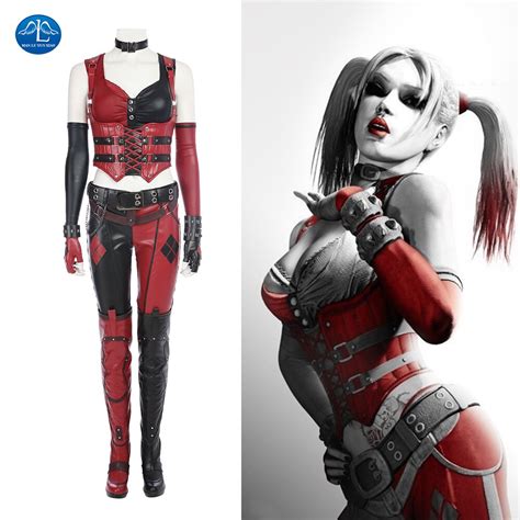 Manluyunxiao Batman Arkham Knight Harley Quinn Costume Deluxe Outfit