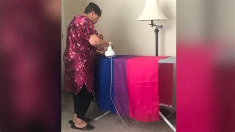 a grandma irons her granddaughter s pride flag and the internet swoons