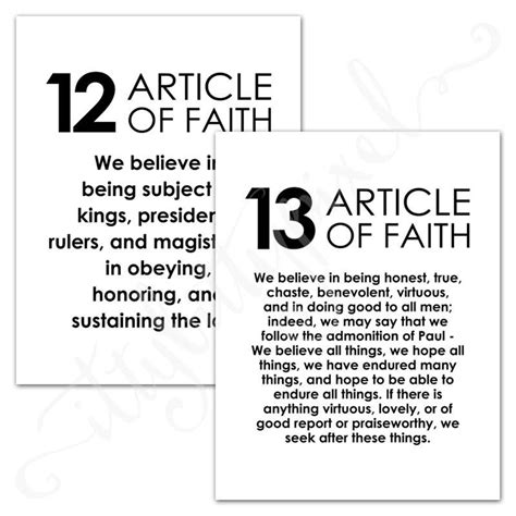 lds article  faith posters printable sign church  jesus etsy