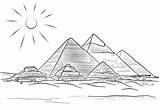 Giza Pyramids Pyramid Egyptian Piramidi Piramidy Egizie Piramide Egipt Gizie Stampare Egitto Kolorowanka Drukuj sketch template