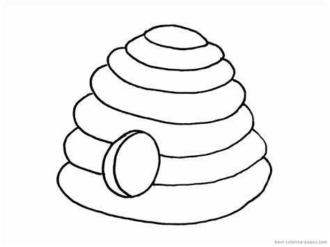 beehive coloring clipart