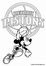 Coloring Pages Spurs Thunder Nba Mouse Oklahoma City Antonio San Clippers Mickey Detroit Angeles Los Pistons Print Sheets Color Browser sketch template