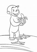 Affen Kinderserien Affe Banana Ausmalbilder Neugierige Zeichnen Eat Ausmalen Malvorlagen Littering Ausmalbildermalvorlagen Peel Ausdrucken Besuchen Zeichentrick Coloringhome sketch template